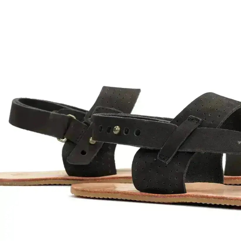 WAALS – Masai II Black - Sandalias barefoot negras para hombre