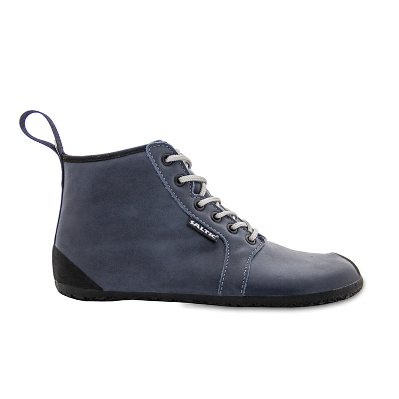 Saltic Vintero Newport - Botines barefoot otoñales con membrana térmica azules