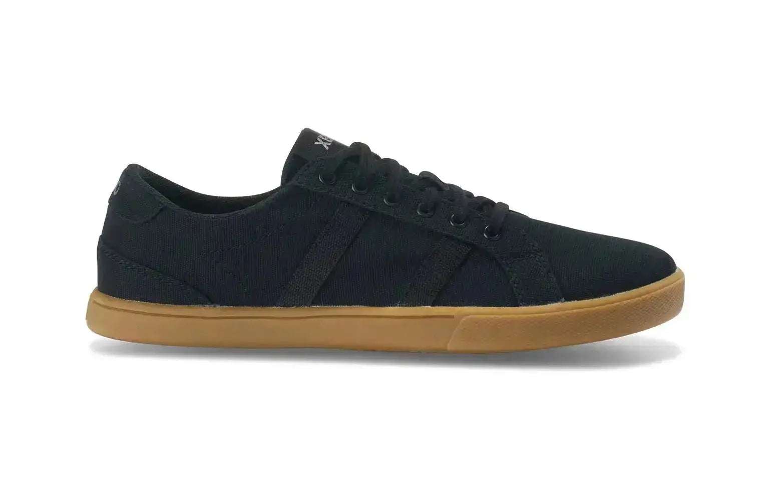 Xero Shoes - Dillon Canvas - Women Black / Gum - Lonetas de cordones barefoot negras para mujer
