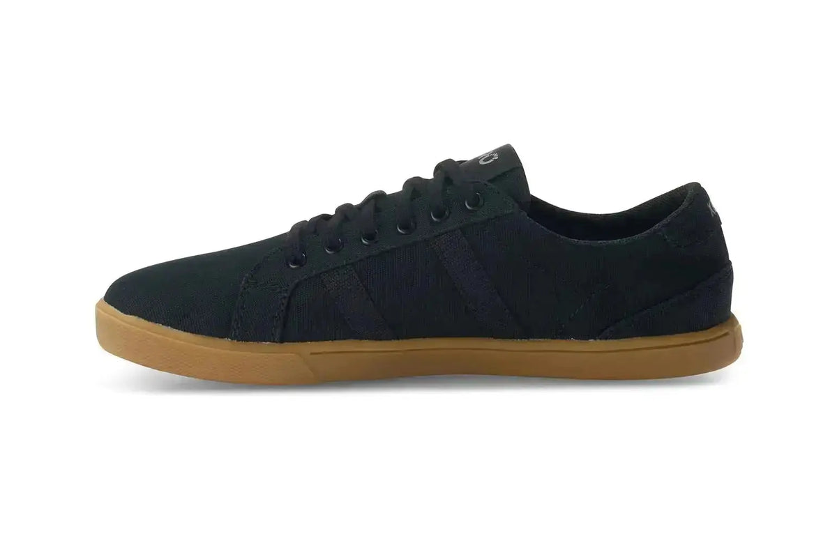 Xero Shoes - Dillon Canvas - Women Black / Gum - Lonetas de cordones barefoot negras para mujer
