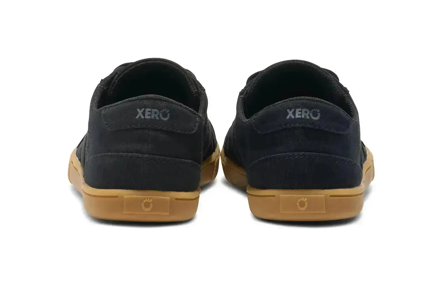 Xero Shoes - Dillon Canvas - Women Black / Gum - Lonetas de cordones barefoot negras para mujer