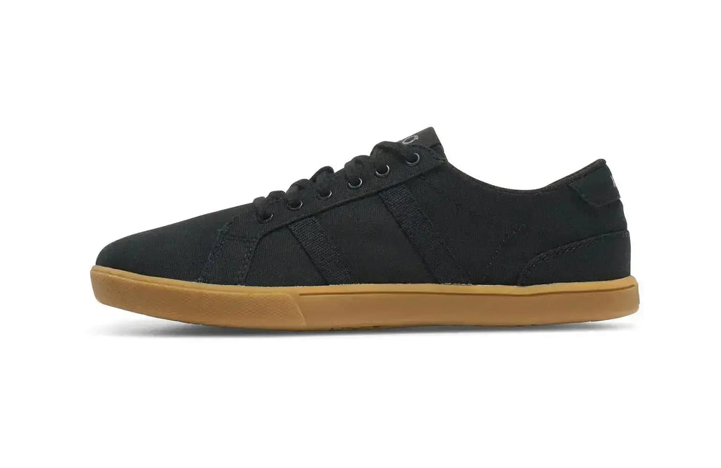 Xero Shoes - Dillon Canvas - Women Black / Gum - Lonetas de cordones barefoot negras para mujer