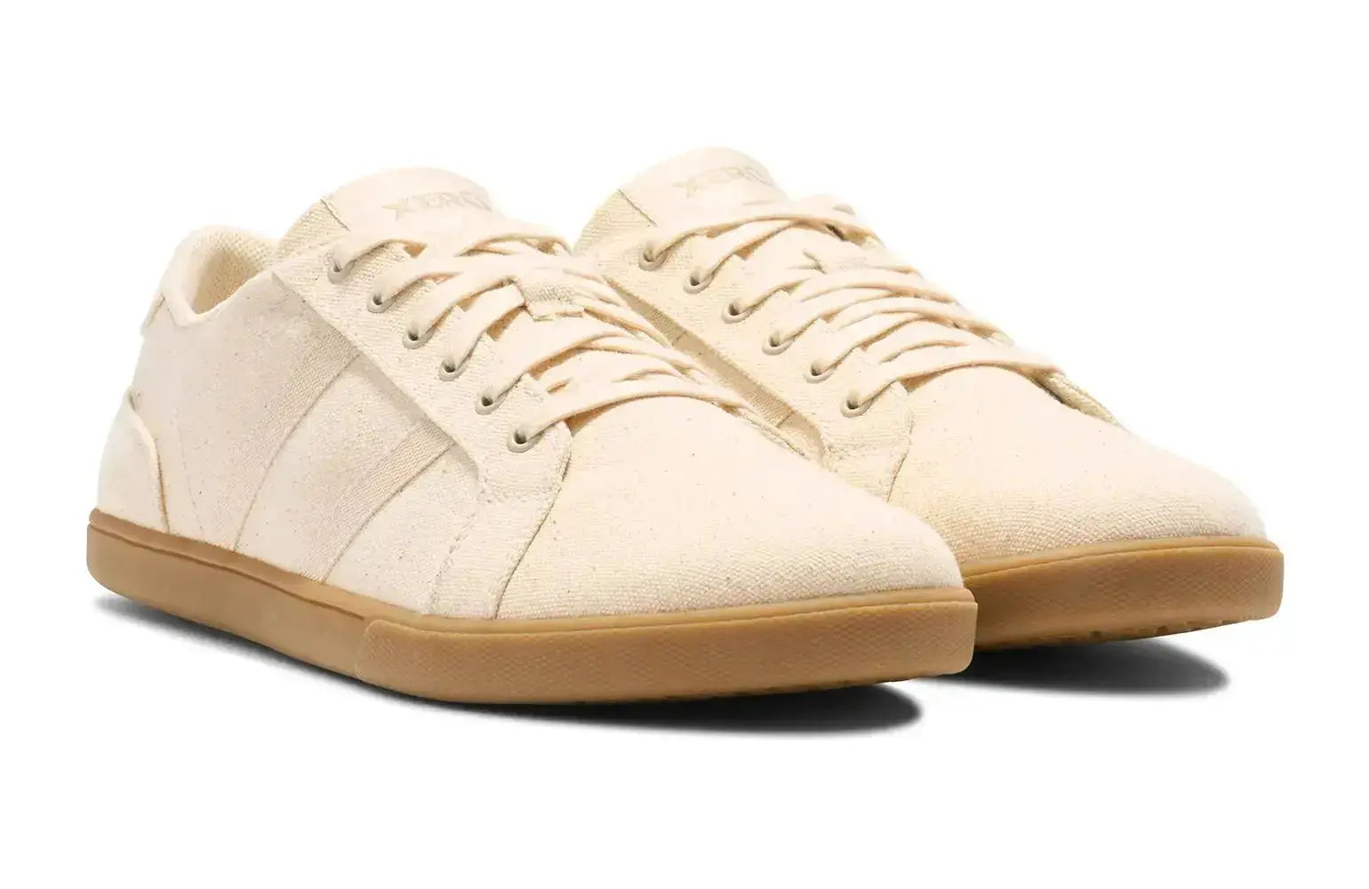 Xero Shoes - Dillon Canvas - Women Natural / Gum - Lonetas de cordones barefoot beige de mujer