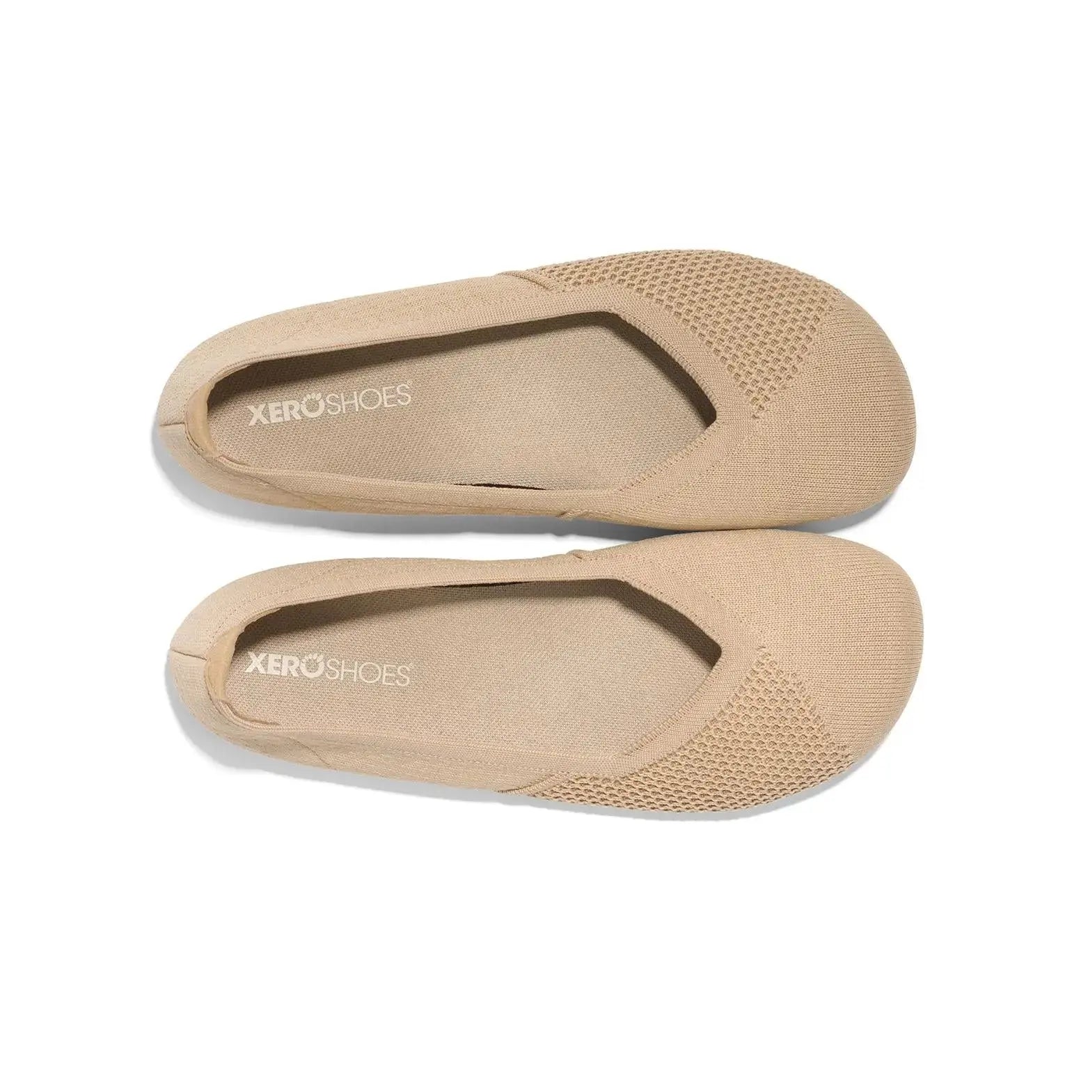 Xero Shoes - Phoenix - Knit Irish Cream - Bailarinas barefoot beige para mujer