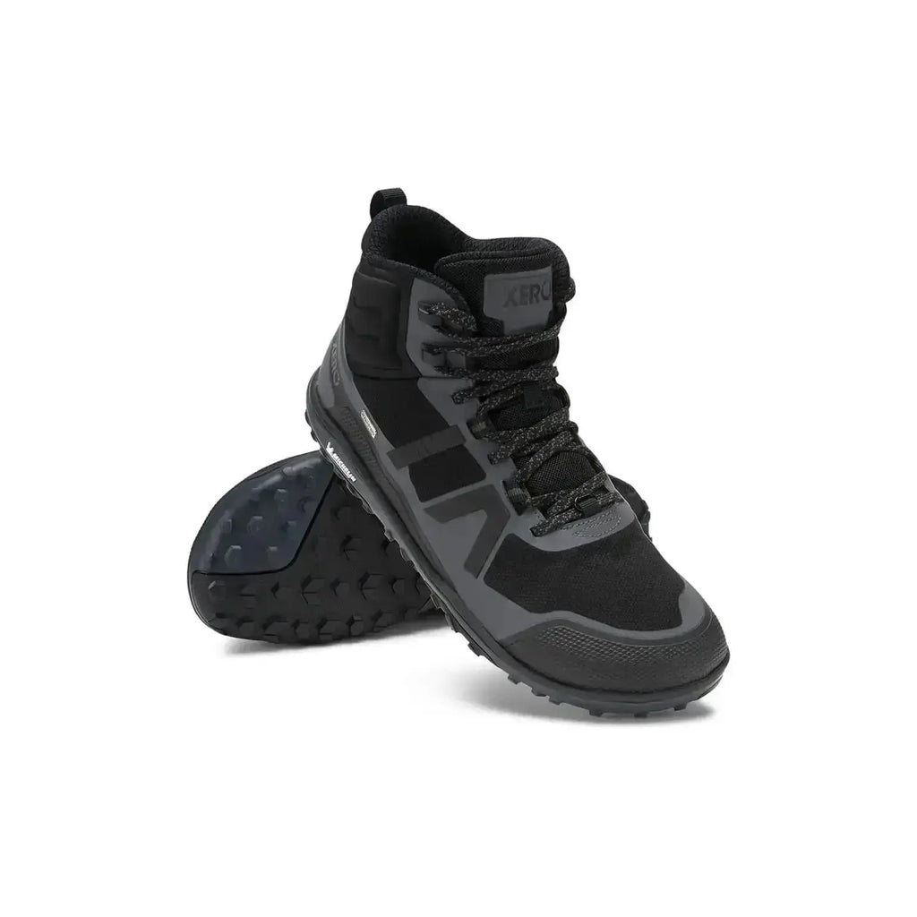Xero Shoes - Scrambler Mid II WP - Men black-asphalt - Bota de Trekking Barefoot Impermeable y Ultraligera