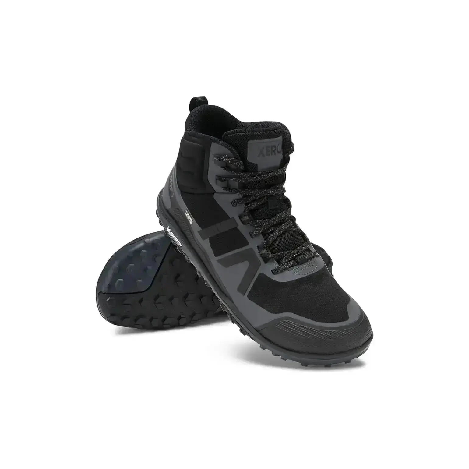 Xero Shoes - Scrambler Mid II WP - Men black-asphalt - Bota de Trekking Barefoot Impermeable y Ultraligera