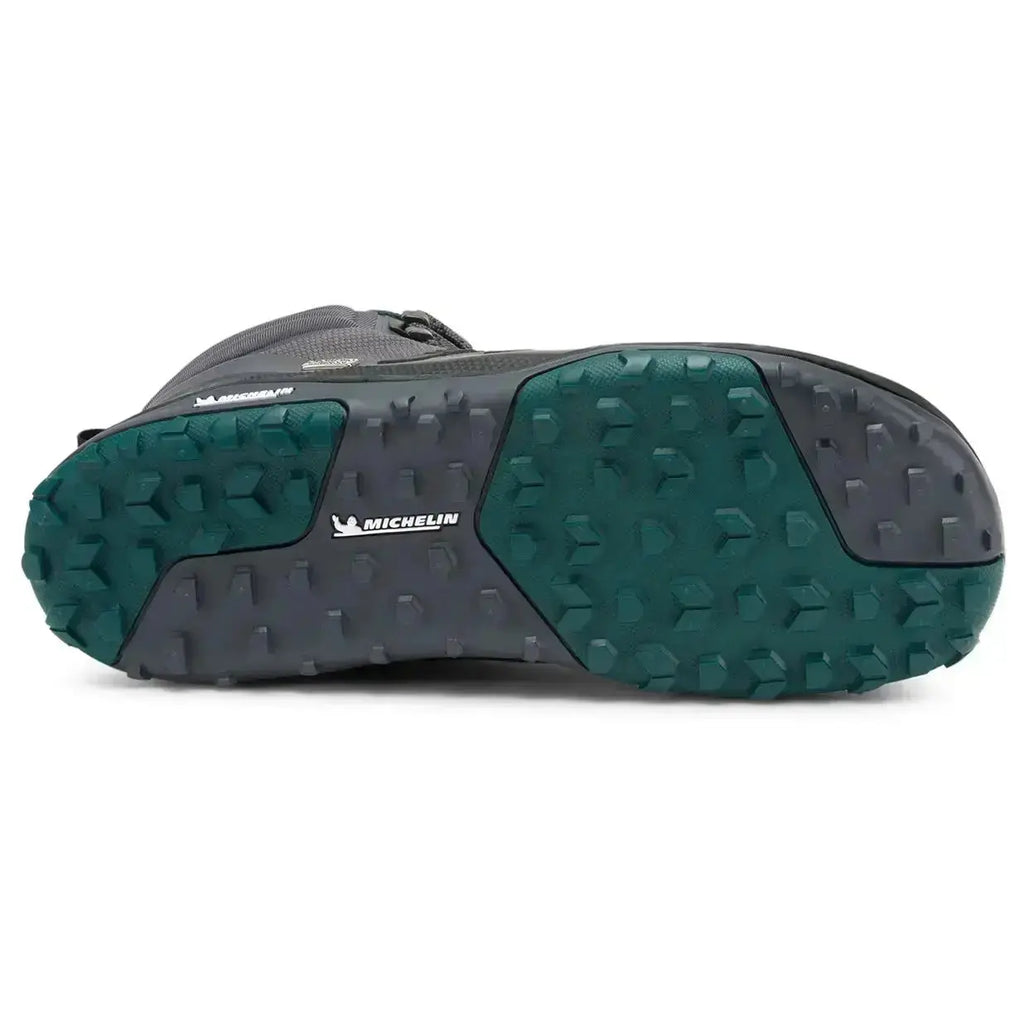 Xero Shoes - Scrambler Mid II WP - Women asphalt-sea-moss - Bota de Trekking Barefoot Impermeable y Ultraligera grises para mujer