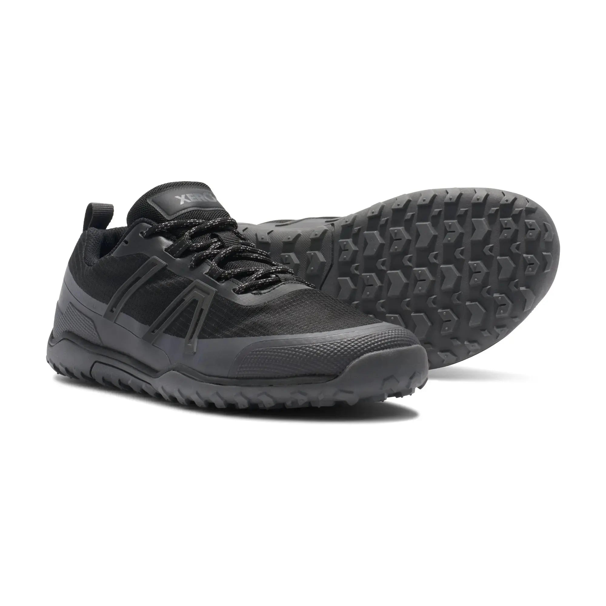 Xero Shoes - Scrambler Trail Low WP - Men Black / Asphalt - Zapatillas Barefoot Impermeables para Hiking negras para hombre