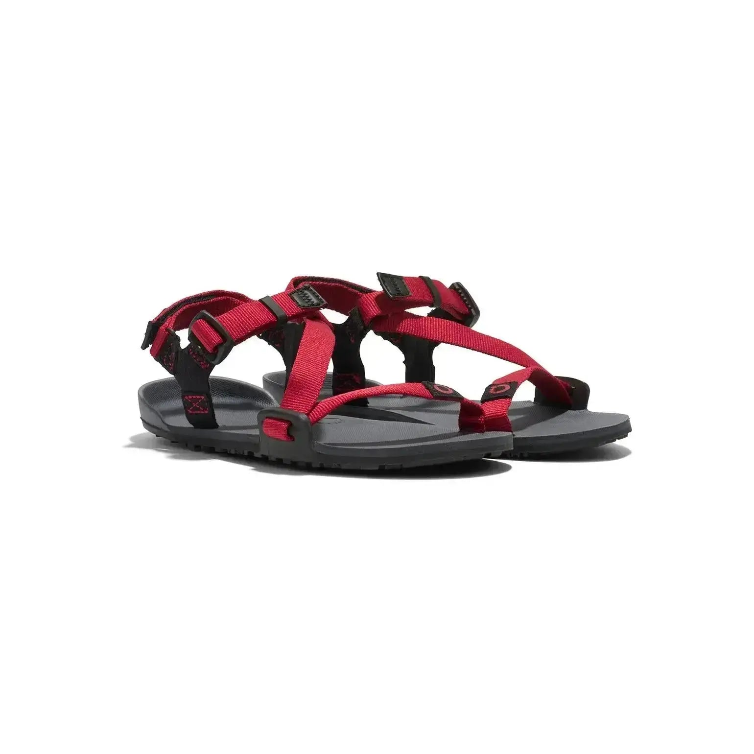 Xero Shoes - Z-Trail - Big Kids charcoal-red-pepper - Sandalias Barefoot para Trail, Hiking y Recuperación rojas para niños