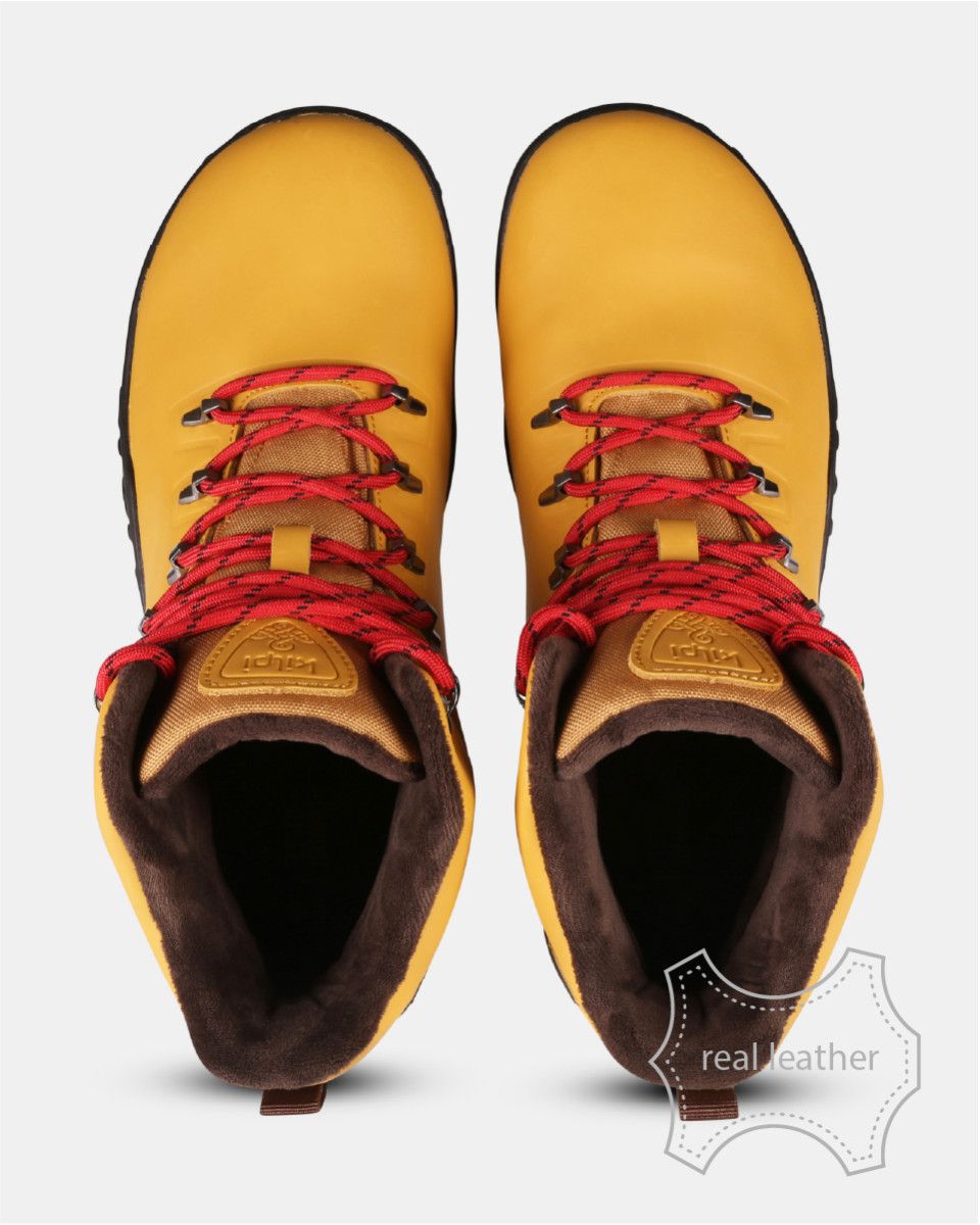 Kilpi - Bare Leather High-U Beige - Botas Barefoot para Hiking y Montaña