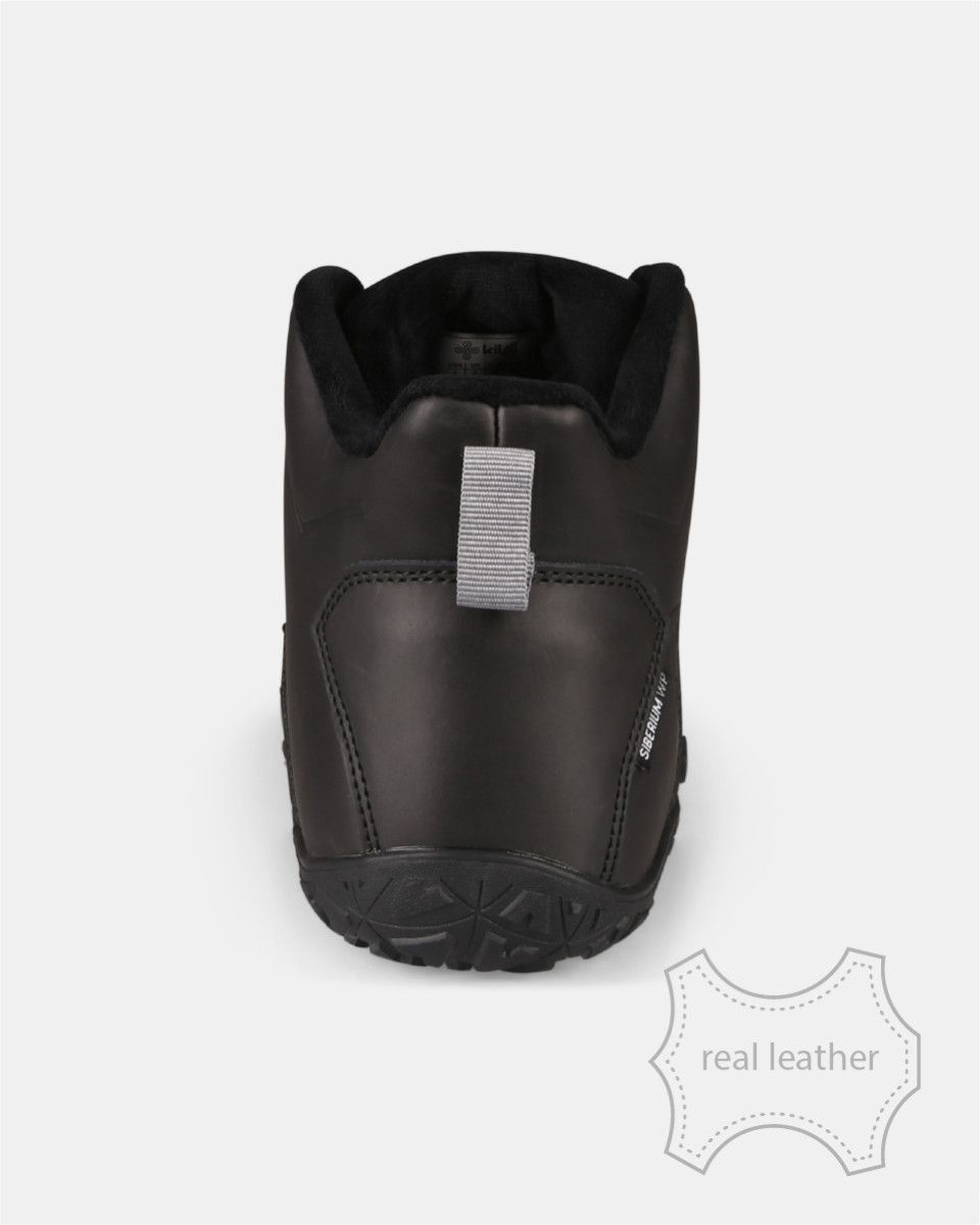 Kilpi - Bare Leather High-U Black - Botas Barefoot para Hiking y Montaña