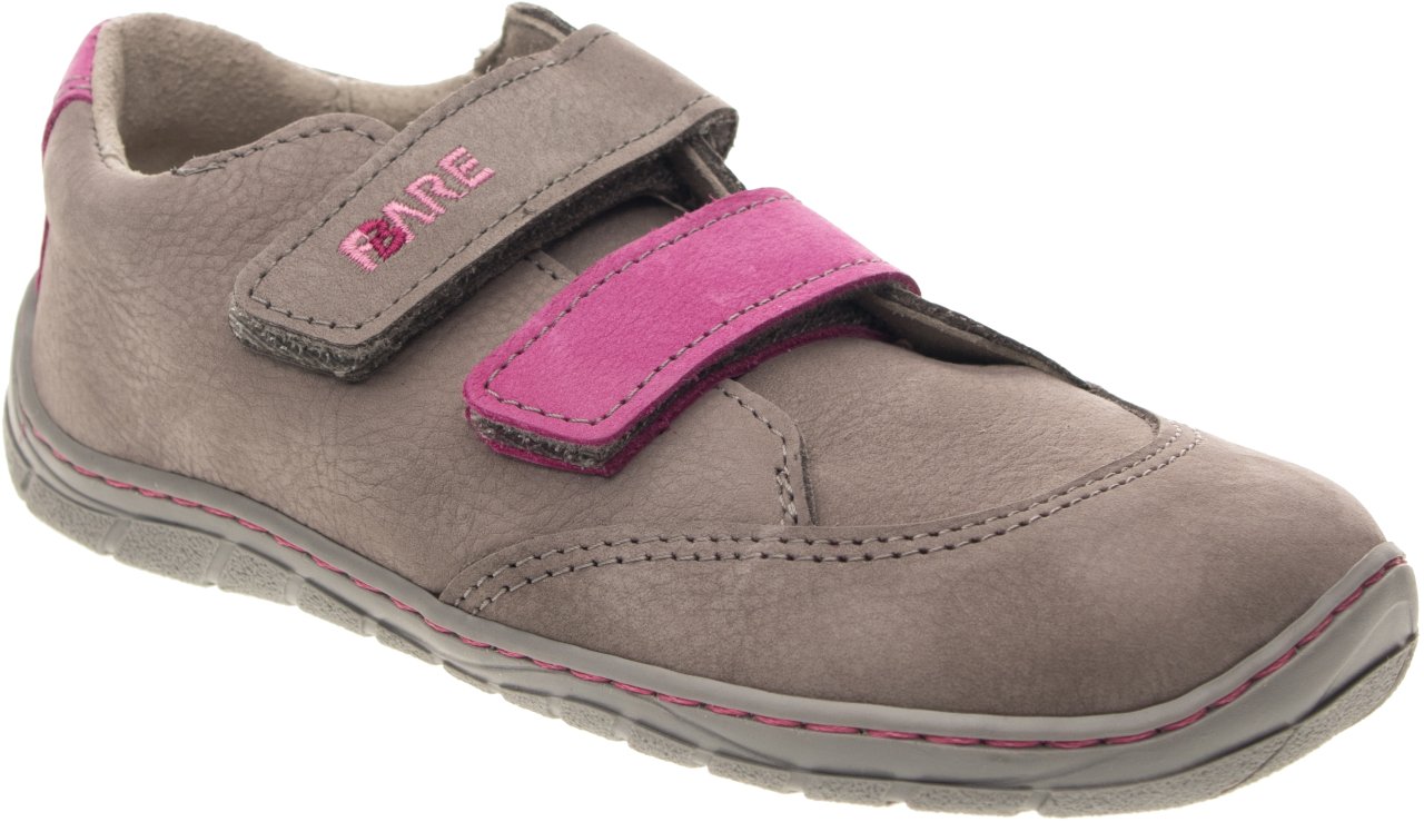 Fare Bare Kids Darianky Grey - zapatillas barefoot infantiles casual marrón rosa