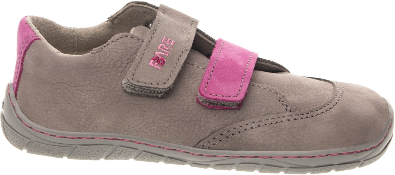 Fare Bare Kids Darianky Grey - zapatillas barefoot infantiles casual marrón rosa