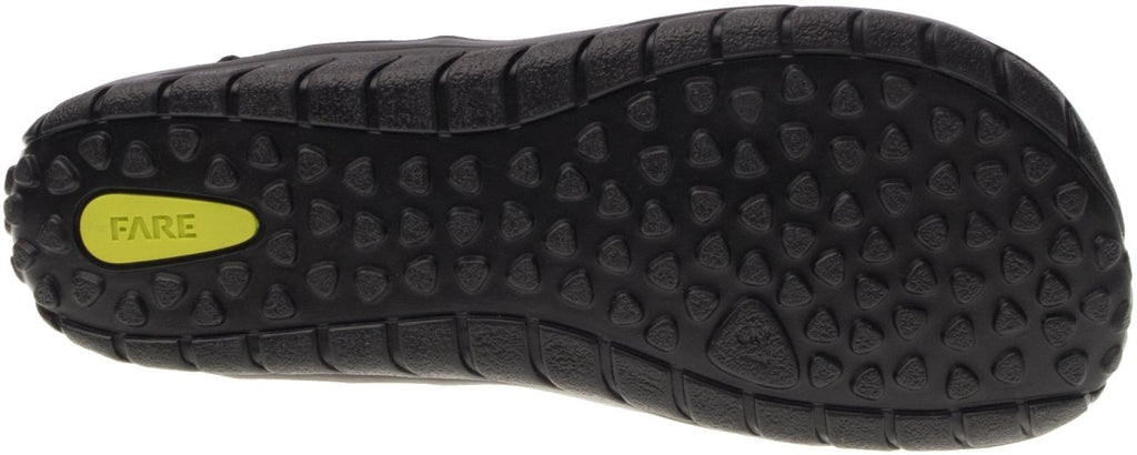 Fare Bare Kids Bergenky Junior Black & Blue - Botines barefoot impermeables infantiles negros