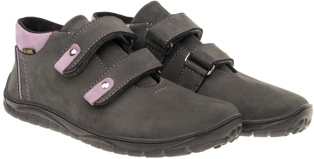 Fare Bare Walky Junior Grey - Zapatillas barefoot impermeables outdoor para niños grandes grises