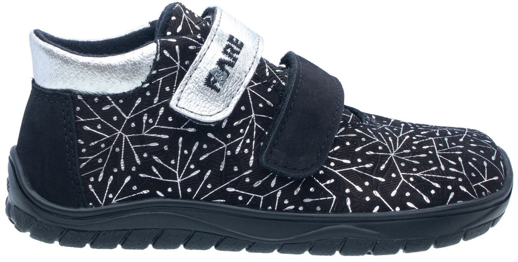 Fare Bare Kids Bergenky Little Black Nature Ltd. Edition - Botines barefoot impermeables para niños pequeños negras