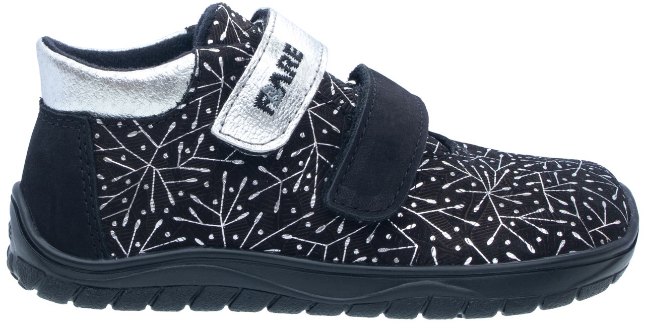 Fare Bare Kids Bergenky Little Black Nature Ltd. Edition - Botines barefoot impermeables para niños pequeños negras