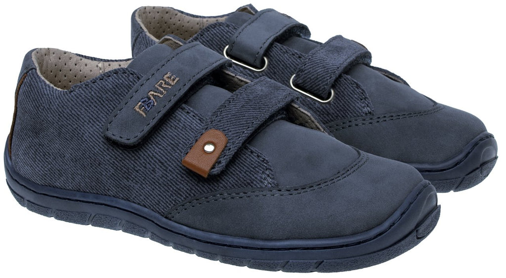 Fare Bare Kids Darianky Blue Denim - zapatillas barefoot infantiles casual azules acabado vaquero