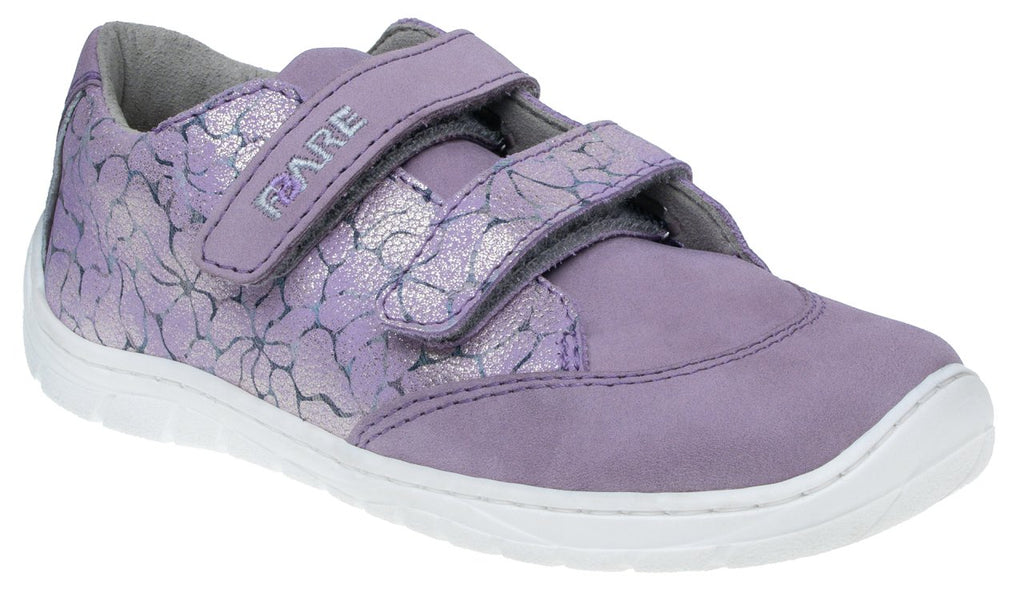 Fare Bare Kids Darianky Violet - zapatillas barefoot infantiles casual violetas con estampado floral