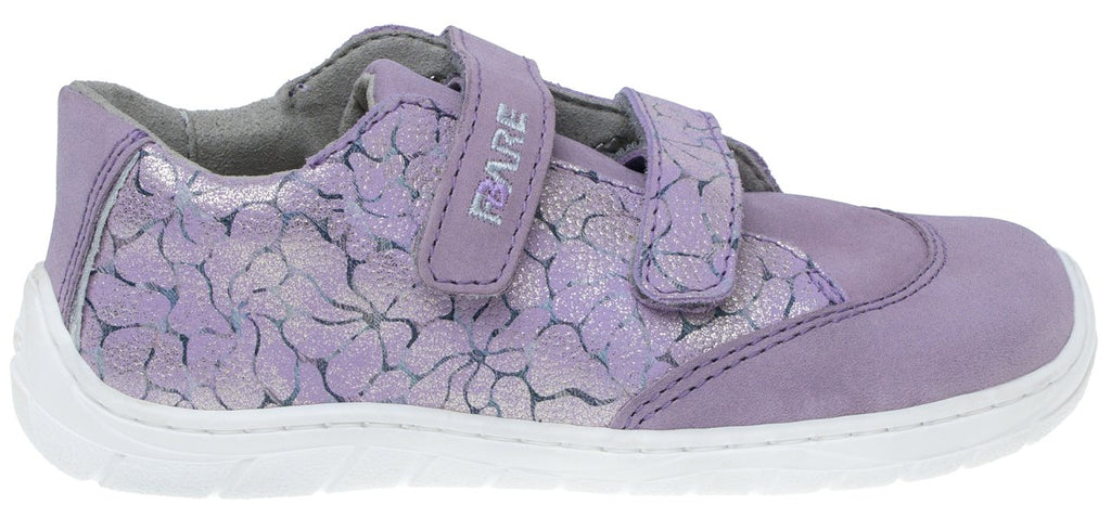 Fare Bare Kids Darianky Violet - zapatillas barefoot infantiles casual violetas con estampado floral