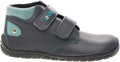 Fare Bare Kids Holeby Blue - Botines barefoot infantiles otoñales de cuero azul marino