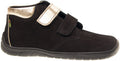Fare Bare Kids Holeby Black - Botines barefoot infantiles otoñales de cuero negras con dorado
