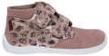 Fare Bare Kids Holeby Apricot - Botines barefoot infantiles otoñales de cuero con estampado otoñal