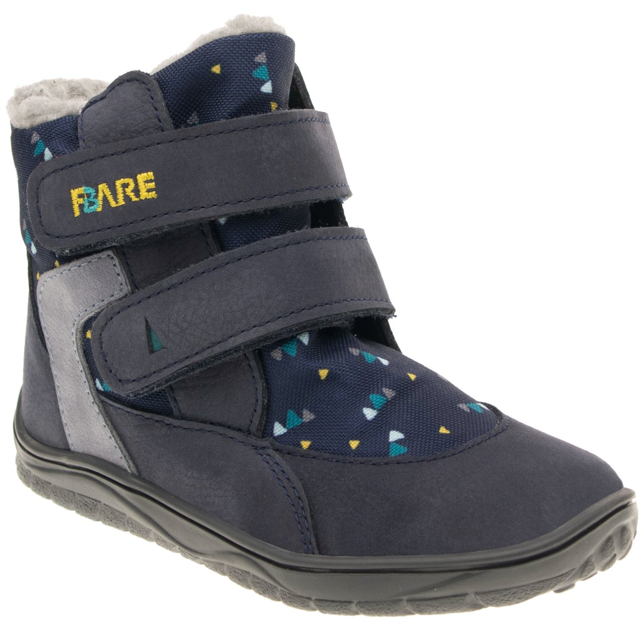 Fare Bare Kids - Frostky Winter Waterproof Blue - Botines barefoot impermeables con forro invernal