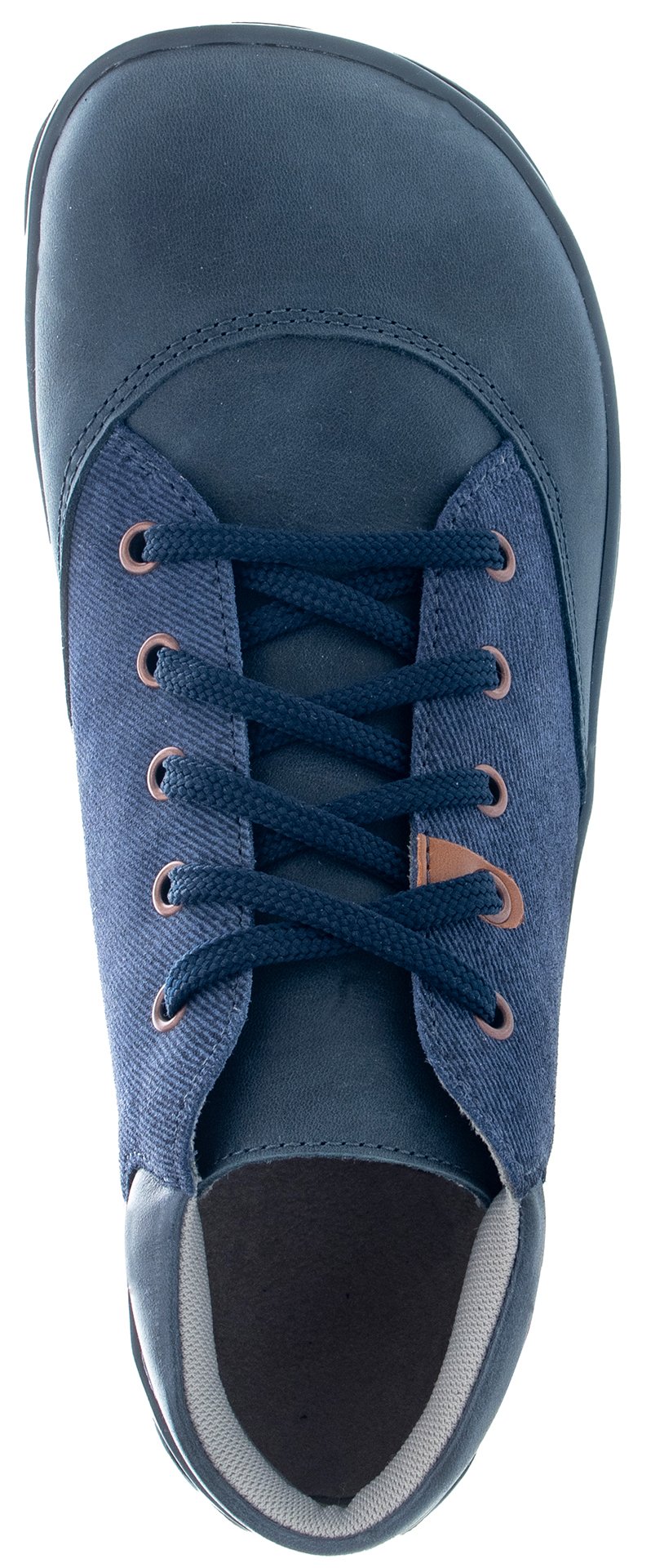 Fare Bare Mateo All Year Blue Denim - Botines barefoot de cuero azules