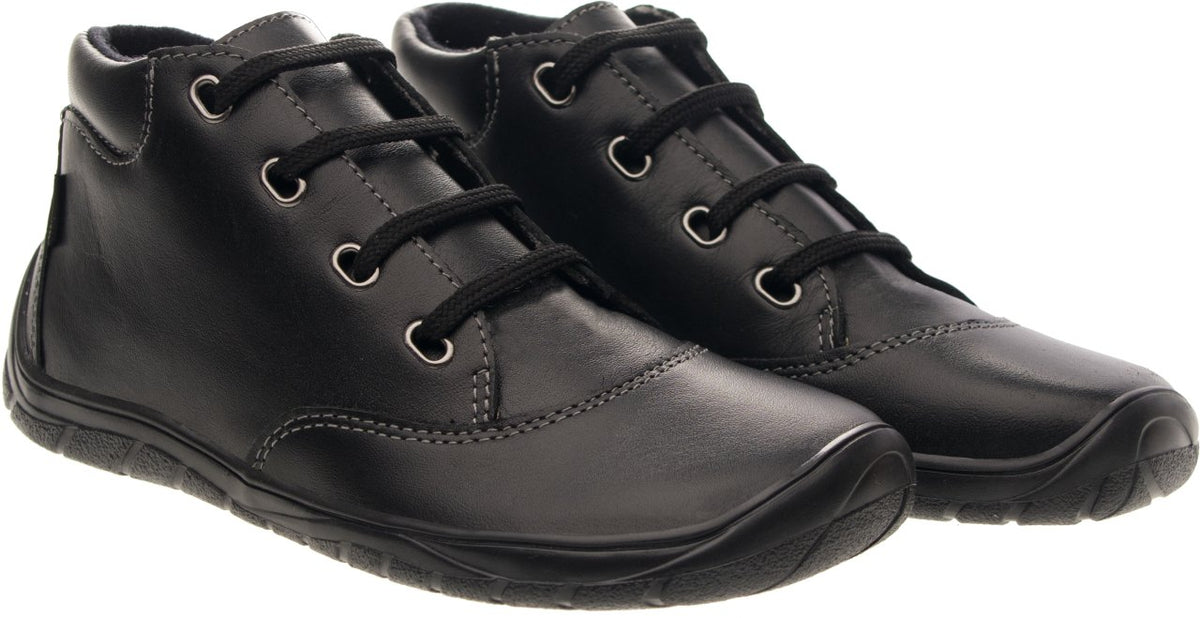 Fare Bare Mateo All Year Black - Botines barefoot de cuero negros