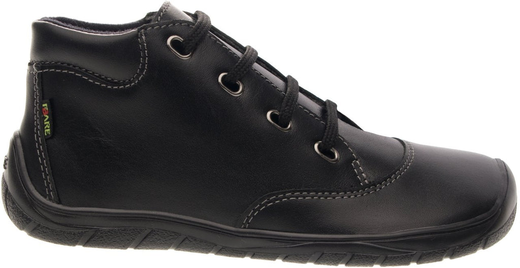 Fare Bare Mateo All Year Black - Botines barefoot de cuero negros