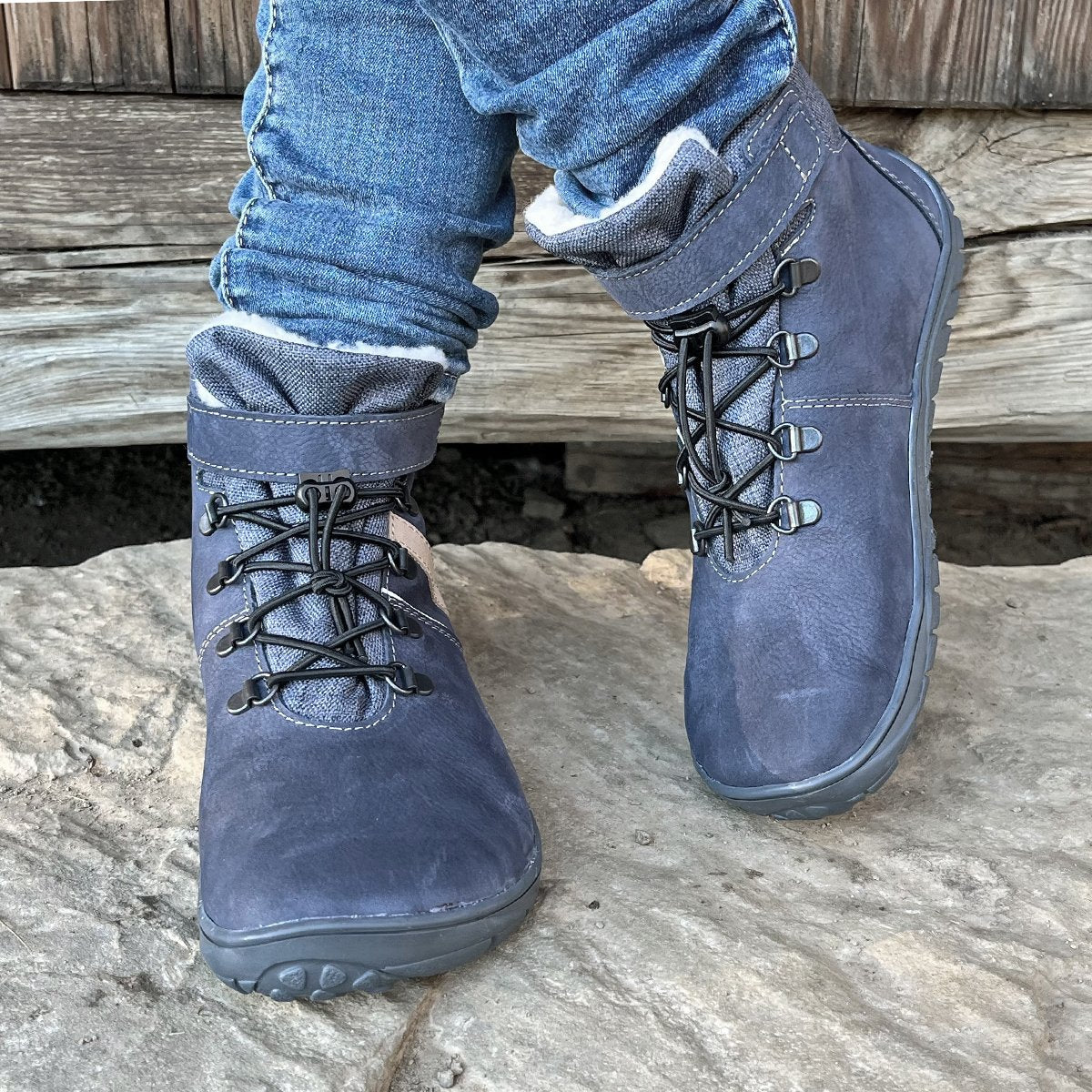 Fare Bare - Fjordky Winter Waterproof Blue - Botines unisex con membrana y forro invernal