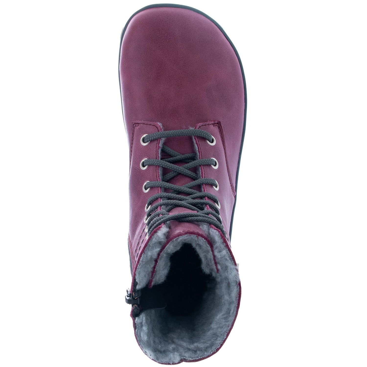 Fare Bare - Freya Winter Shoes Burgundy - botas barefoot de invierno calientes
