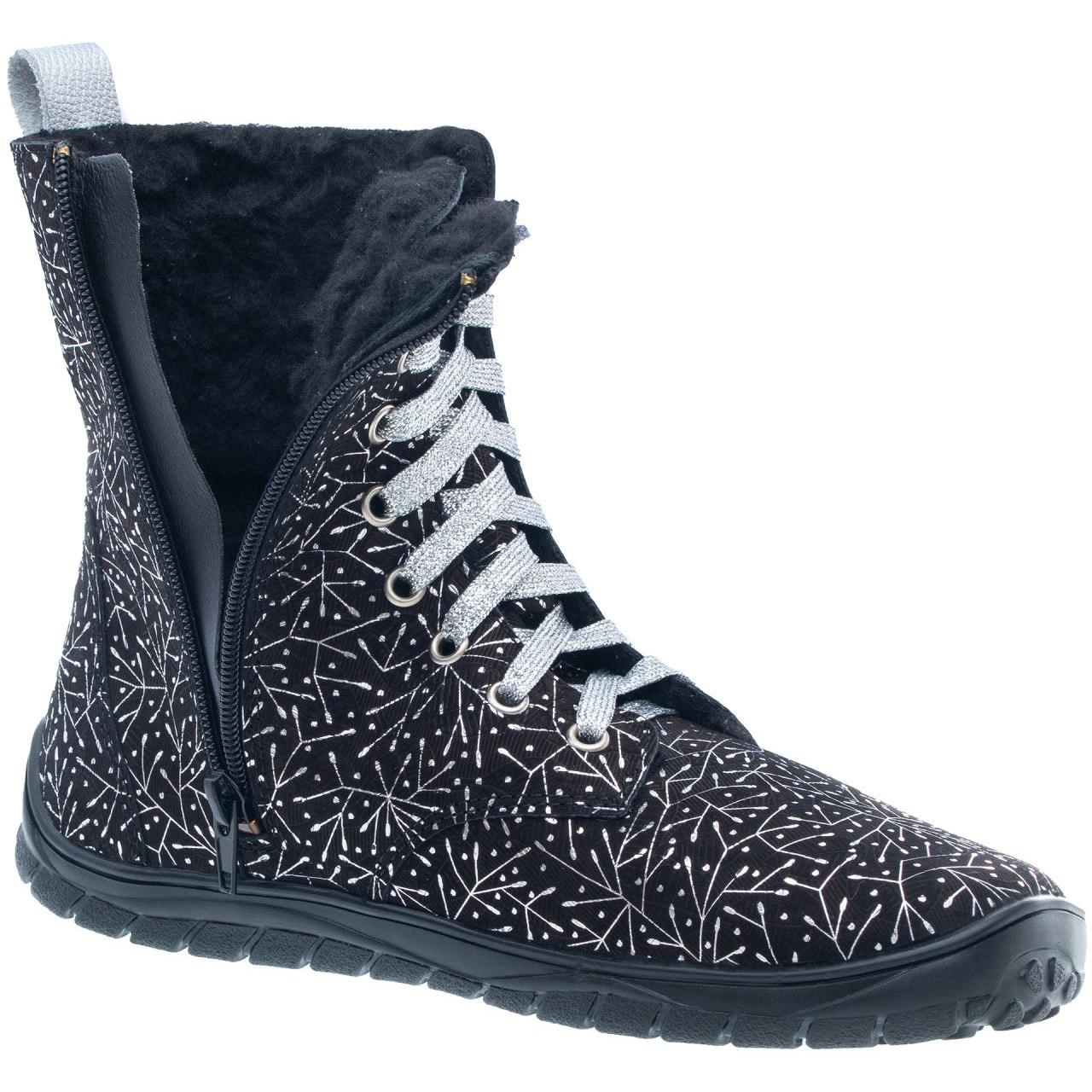 Fare Bare - Freya Winter Shoes Black Nature Ltd. Edition - botas barefoot de invierno calientes