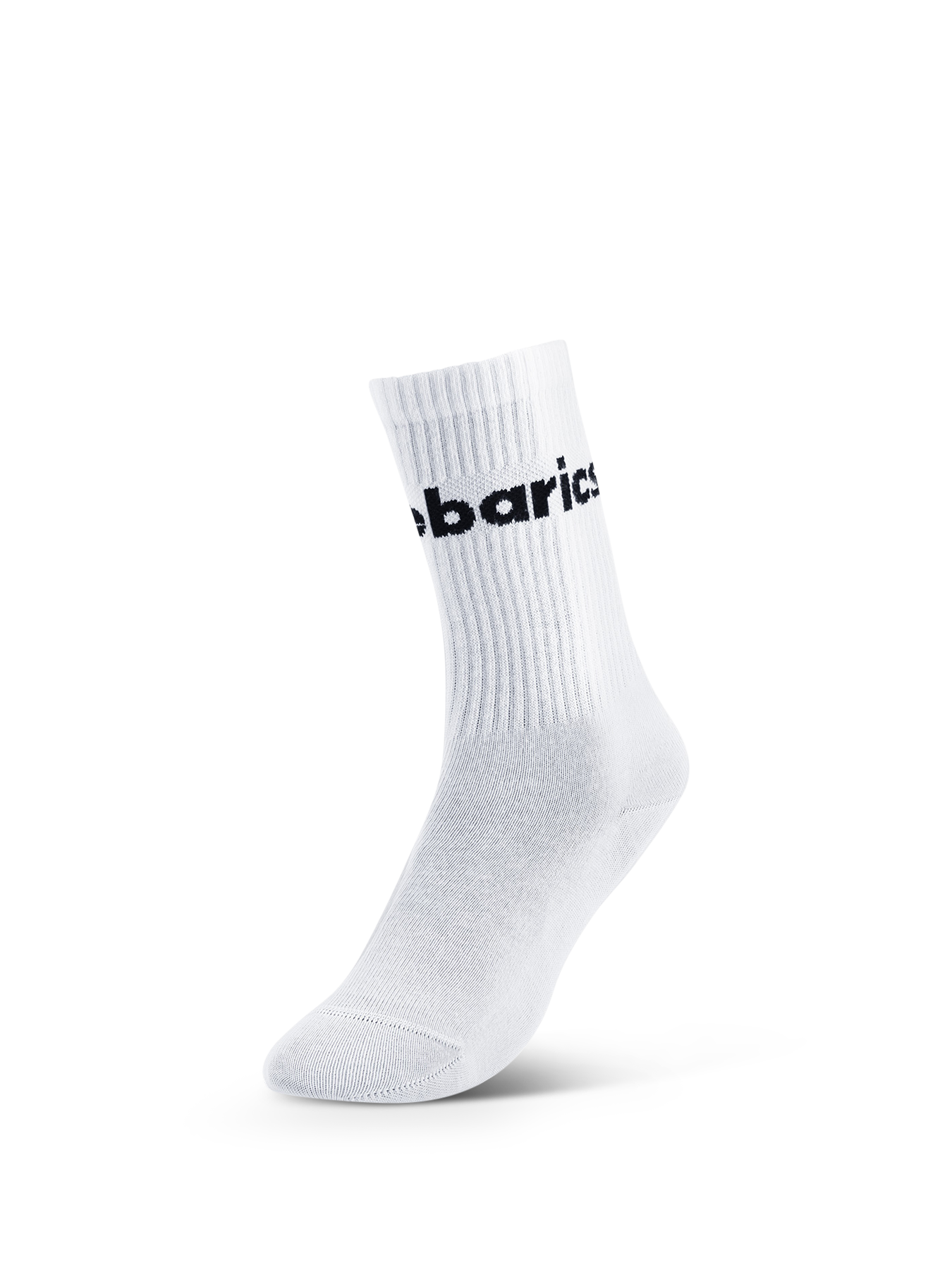 Barebarics - Barefoot calcetines - Crew - White - Big logo - 3 pack