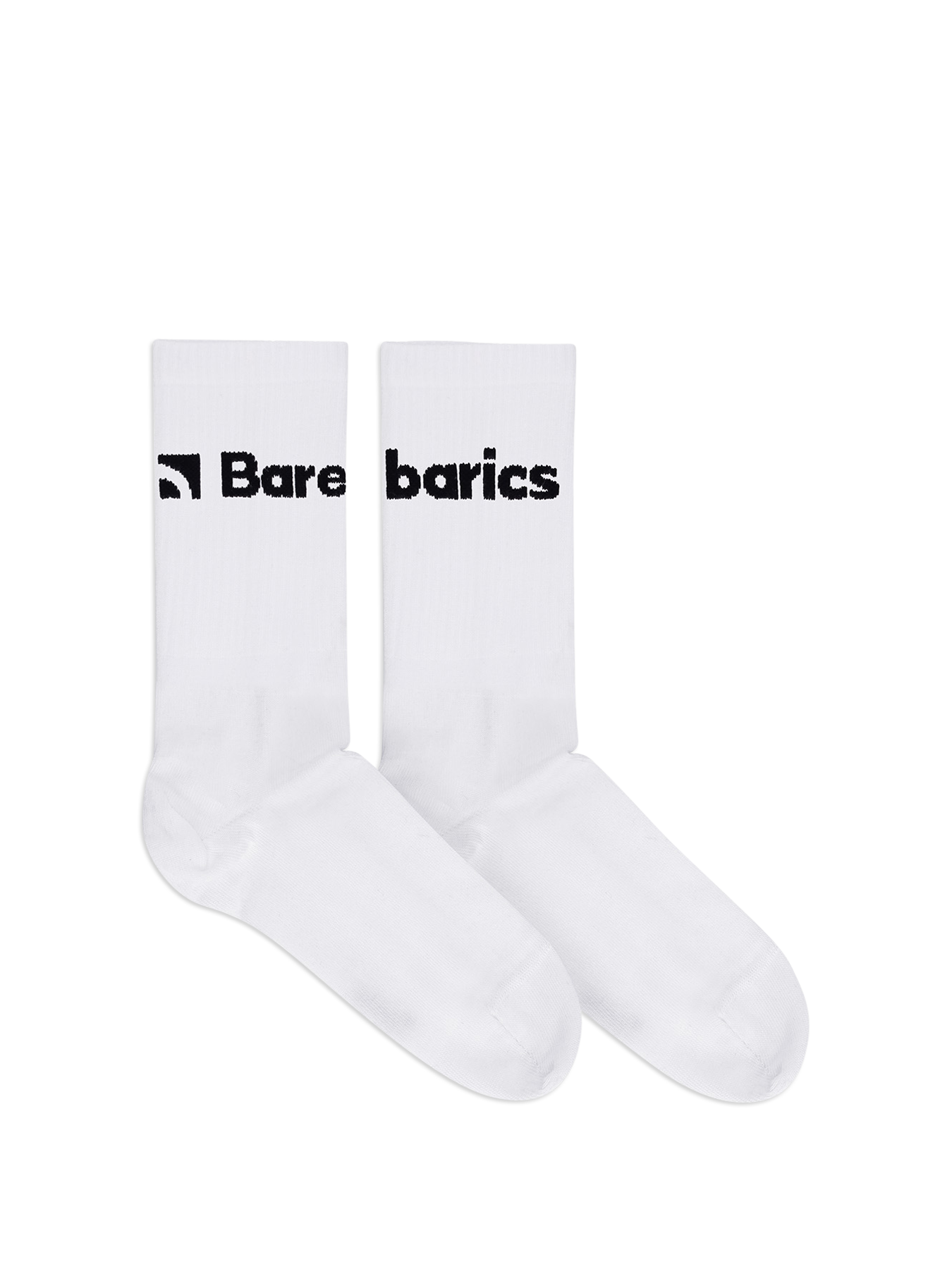 Barebarics - Barefoot calcetines - Crew - White - Big logo - 3 pack