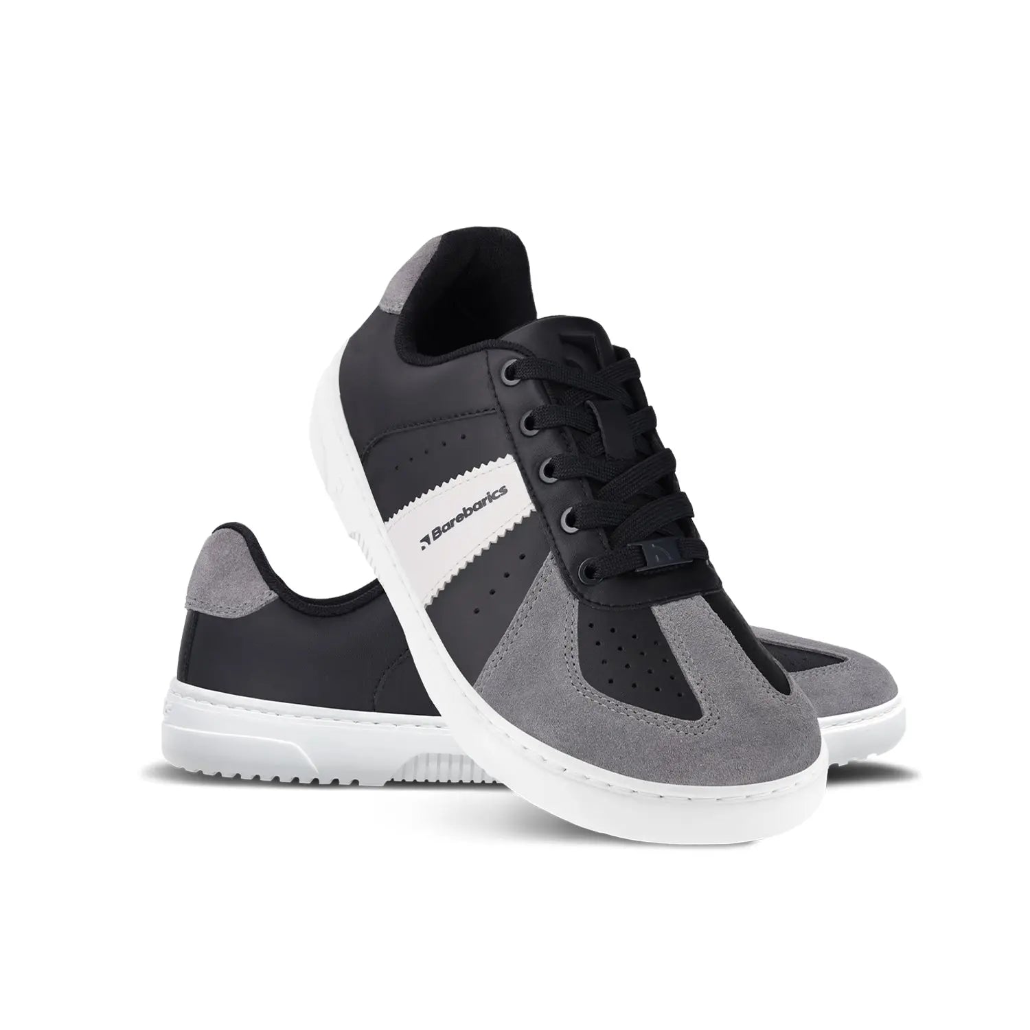 Barebarics - Icara Black & Dark Grey – Zapatillas barefoot unisex negro