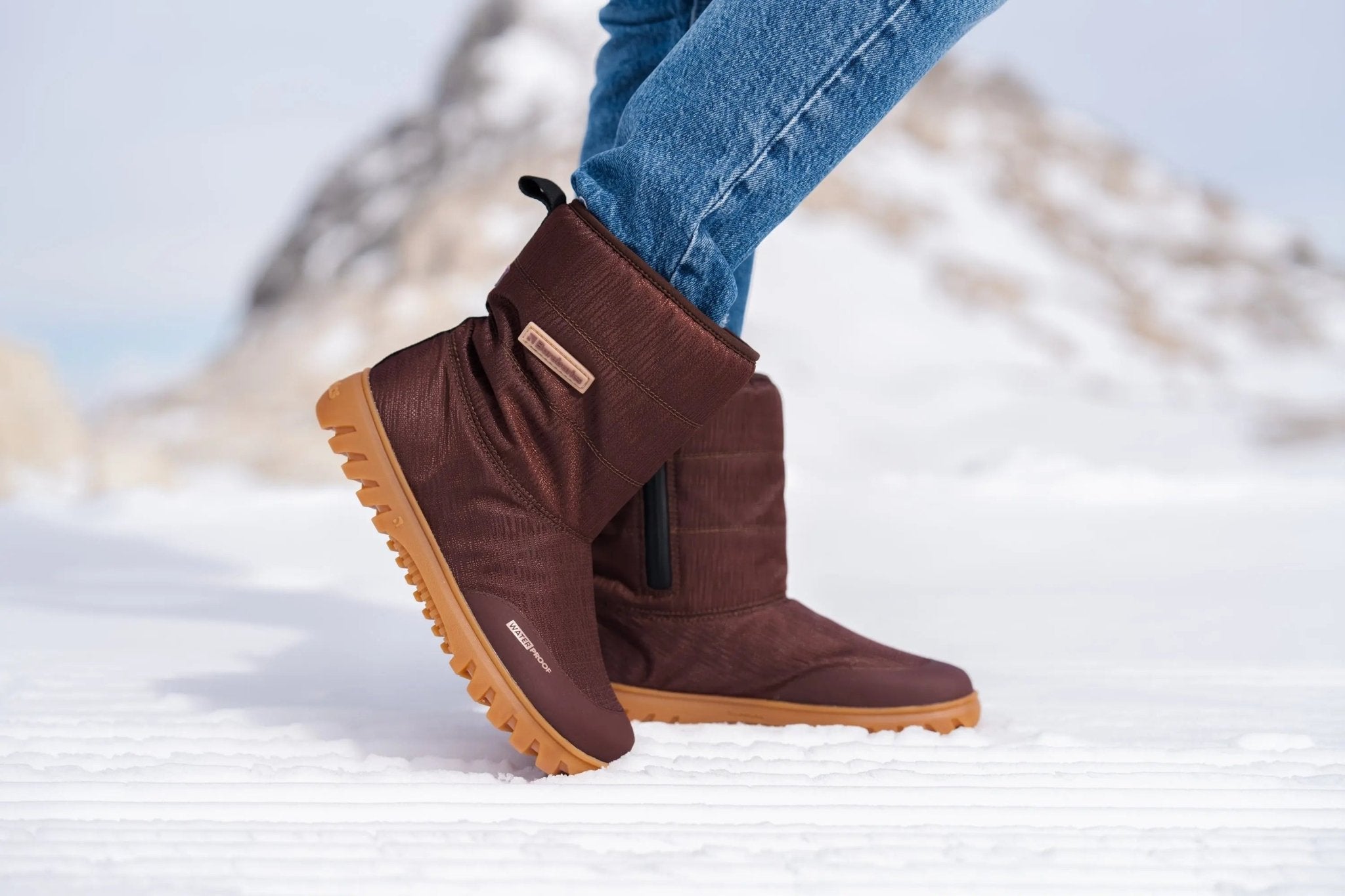 Barebarics - PolarStride Copper Brown - Botas de nieve barefoot