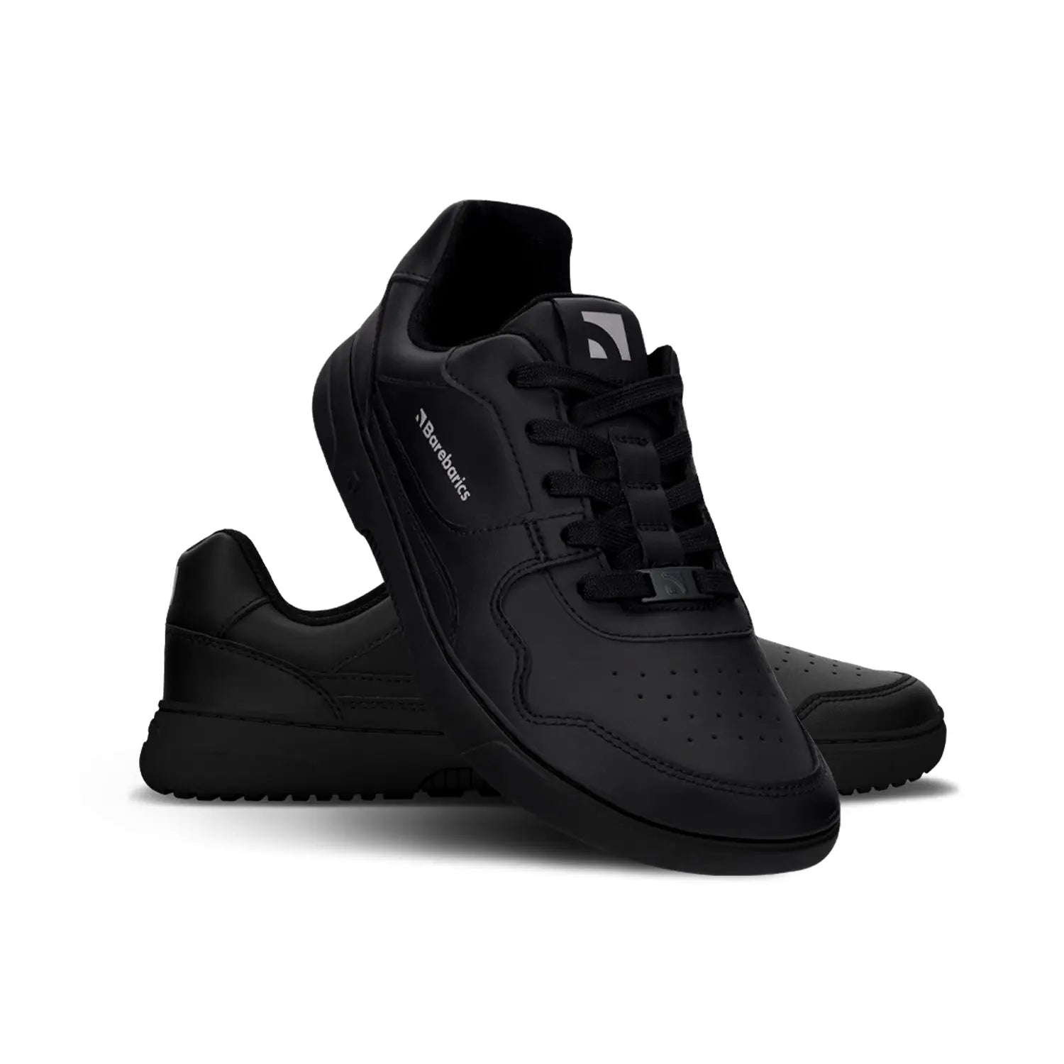 Barebarics - Zing All Black Leather - Zapatillas barefoot unisex negras