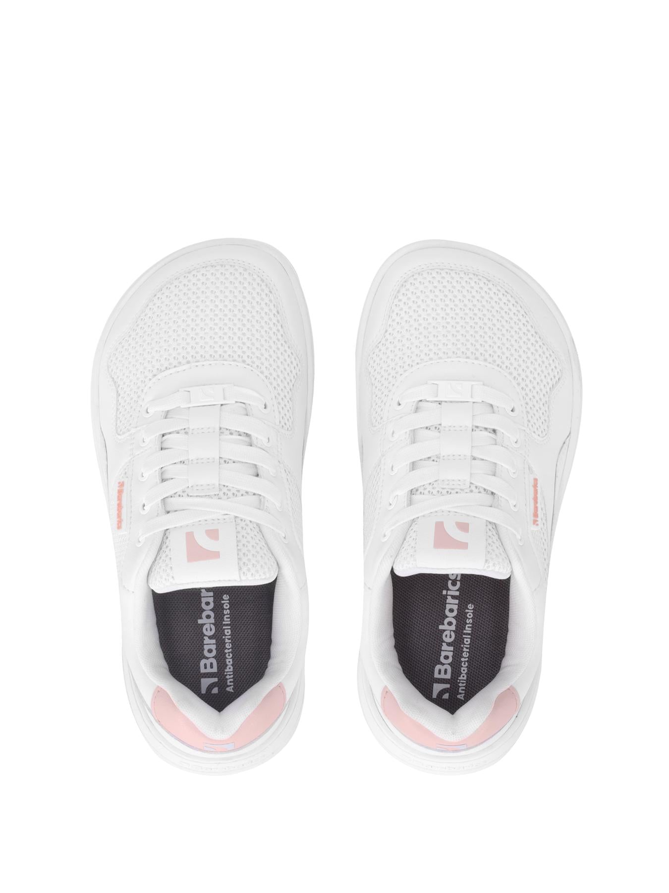 Barebarics - Zing Fresh White & Coral Pink - Deportivas barefoot - Cacles Barefoot