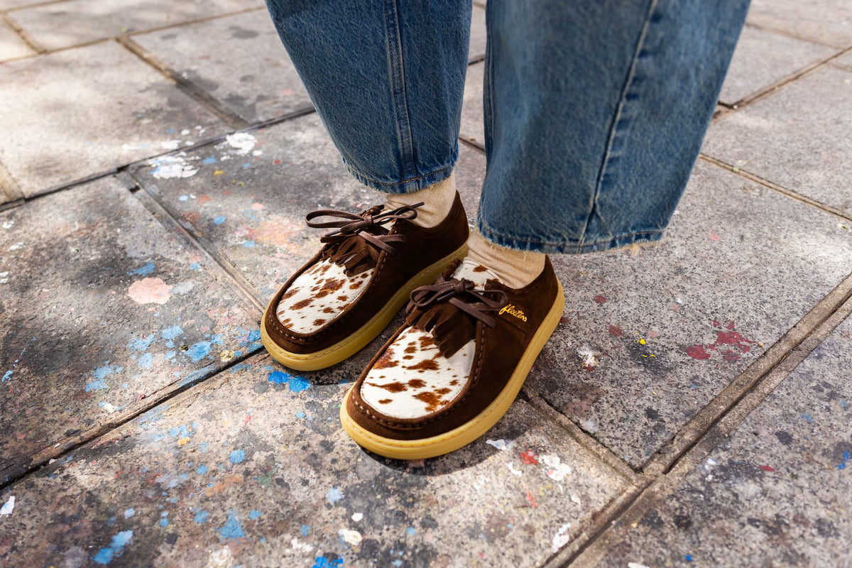 Fleeters Avocado Pony & Chocolate - Zapatos Barefoot Wallabee