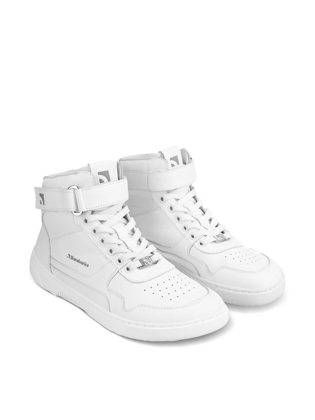 Barefoot Sneakers Barebarics Zing - High Top - All White - Leather