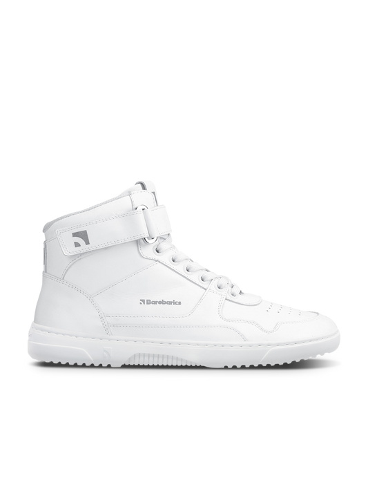 Barefoot Sneakers Barebarics Zing - High Top - All White - Leather