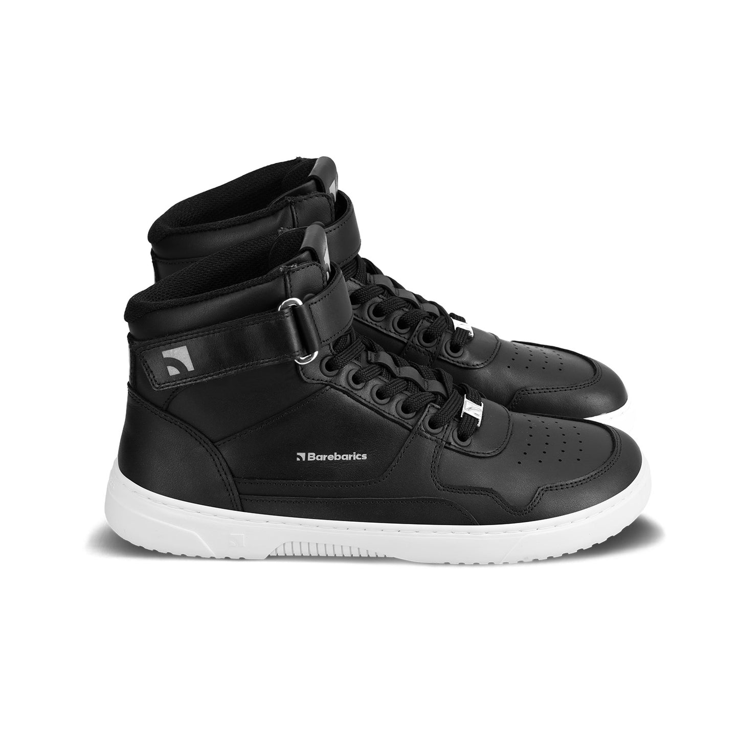 Barebarics - Zing High Top Leather  Black & White - Botines deportivos barefoot