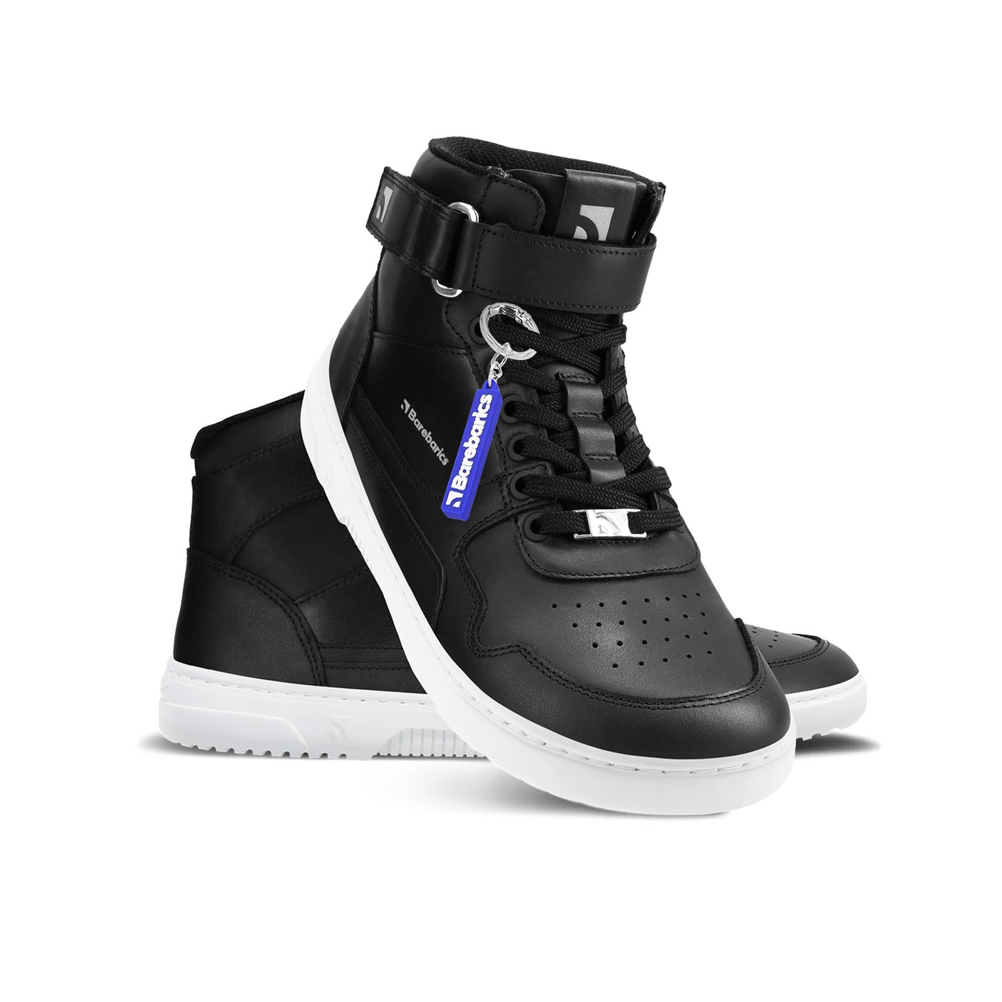 Barebarics - Zing High Top Leather  Black & White - Botines deportivos barefoot