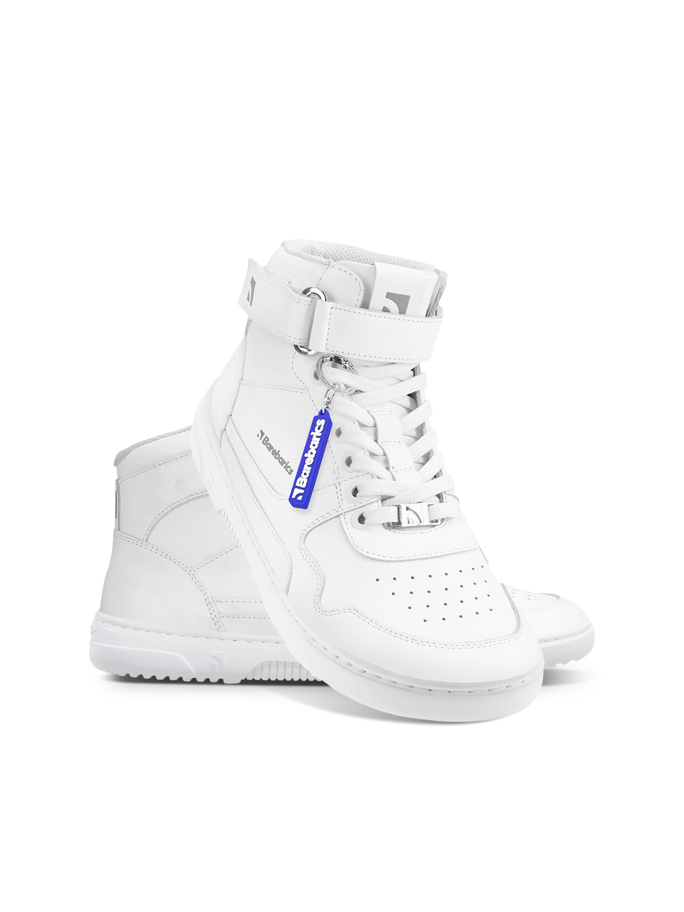 Barefoot Sneakers Barebarics Zing - High Top - All White - Leather