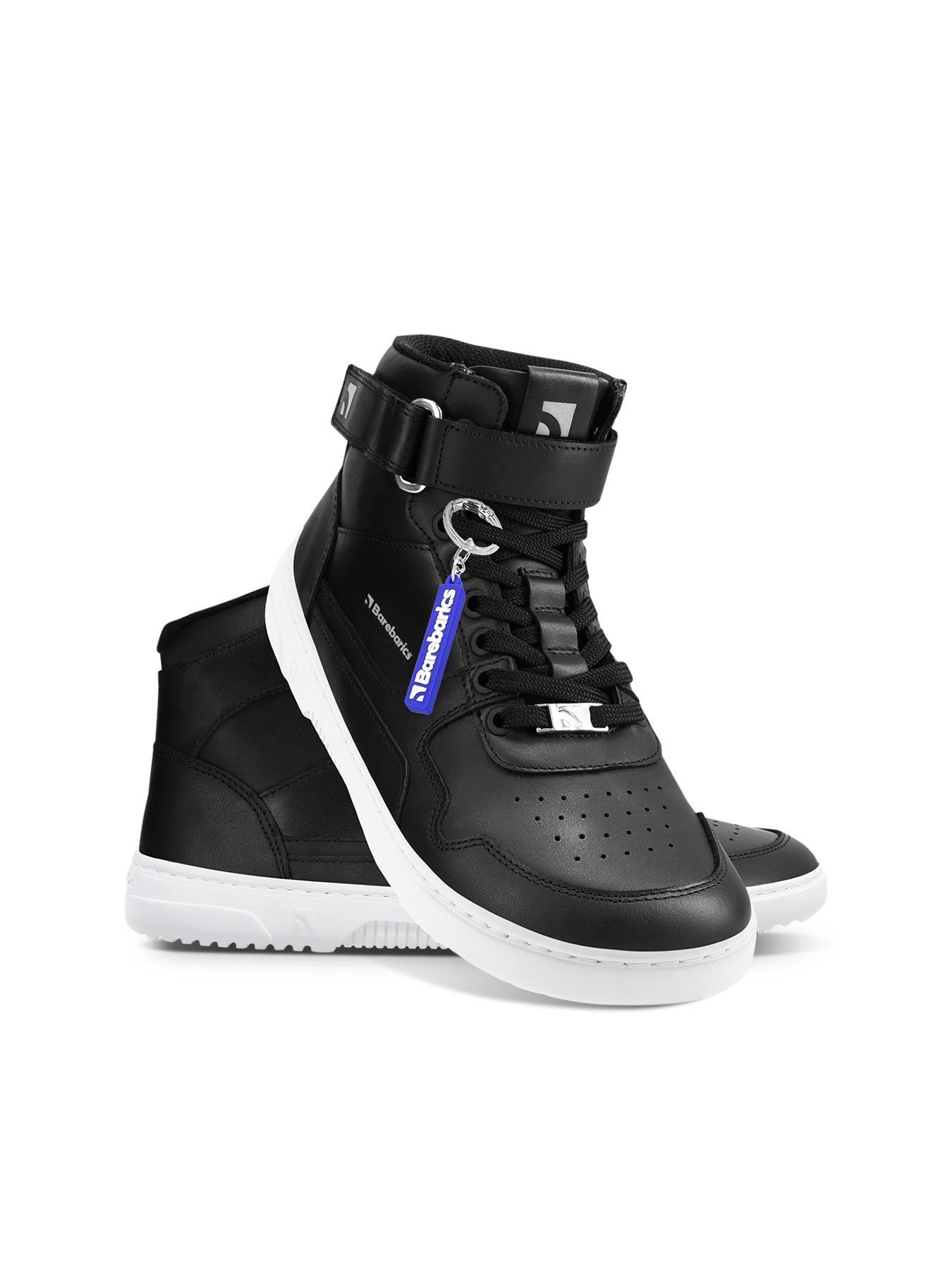 Barebarics - Zing High Top Leather  Black & White - Botines deportivos barefoot