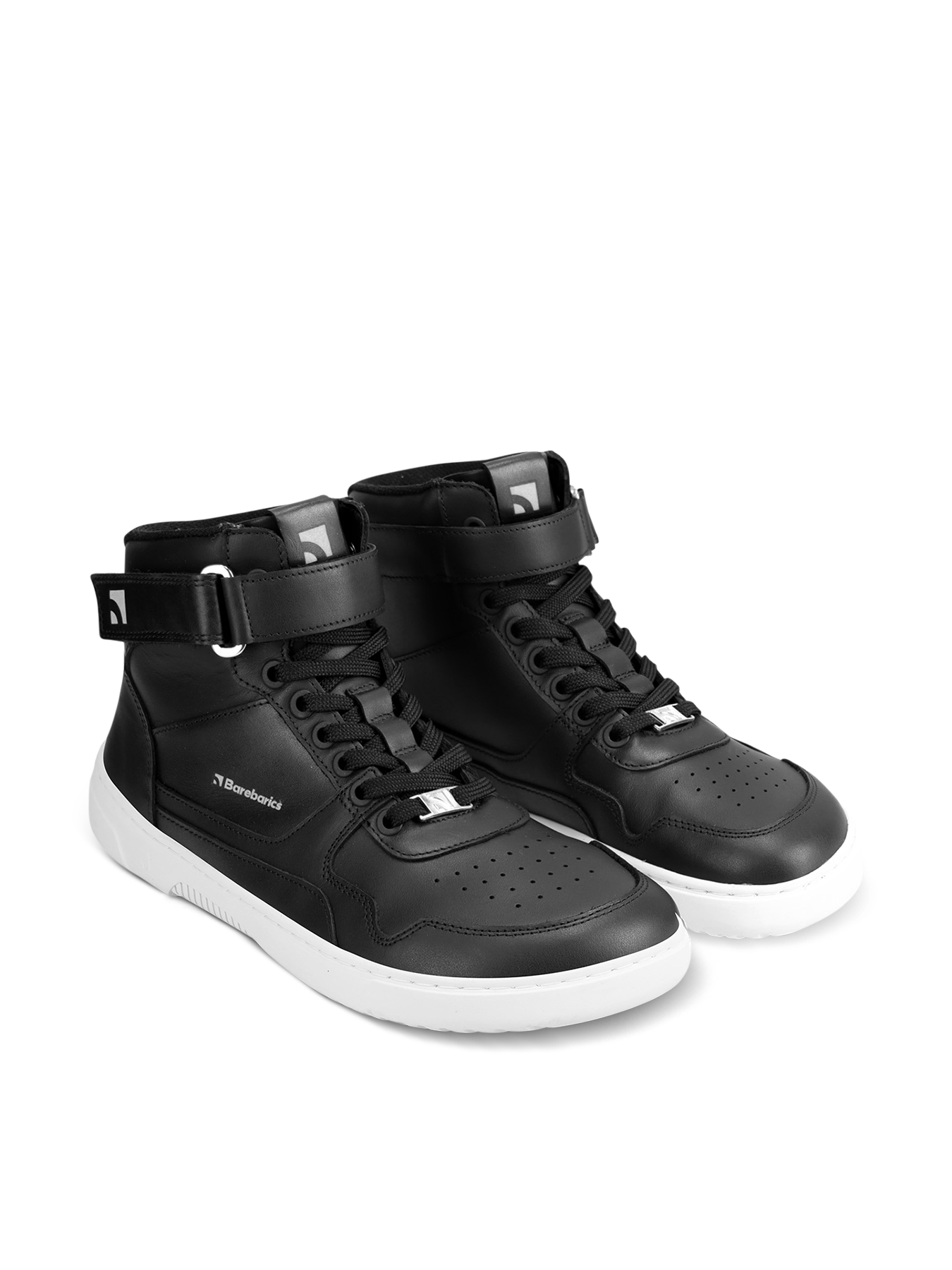 Barebarics - Zing High Top Leather  Black & White - Botines deportivos barefoot