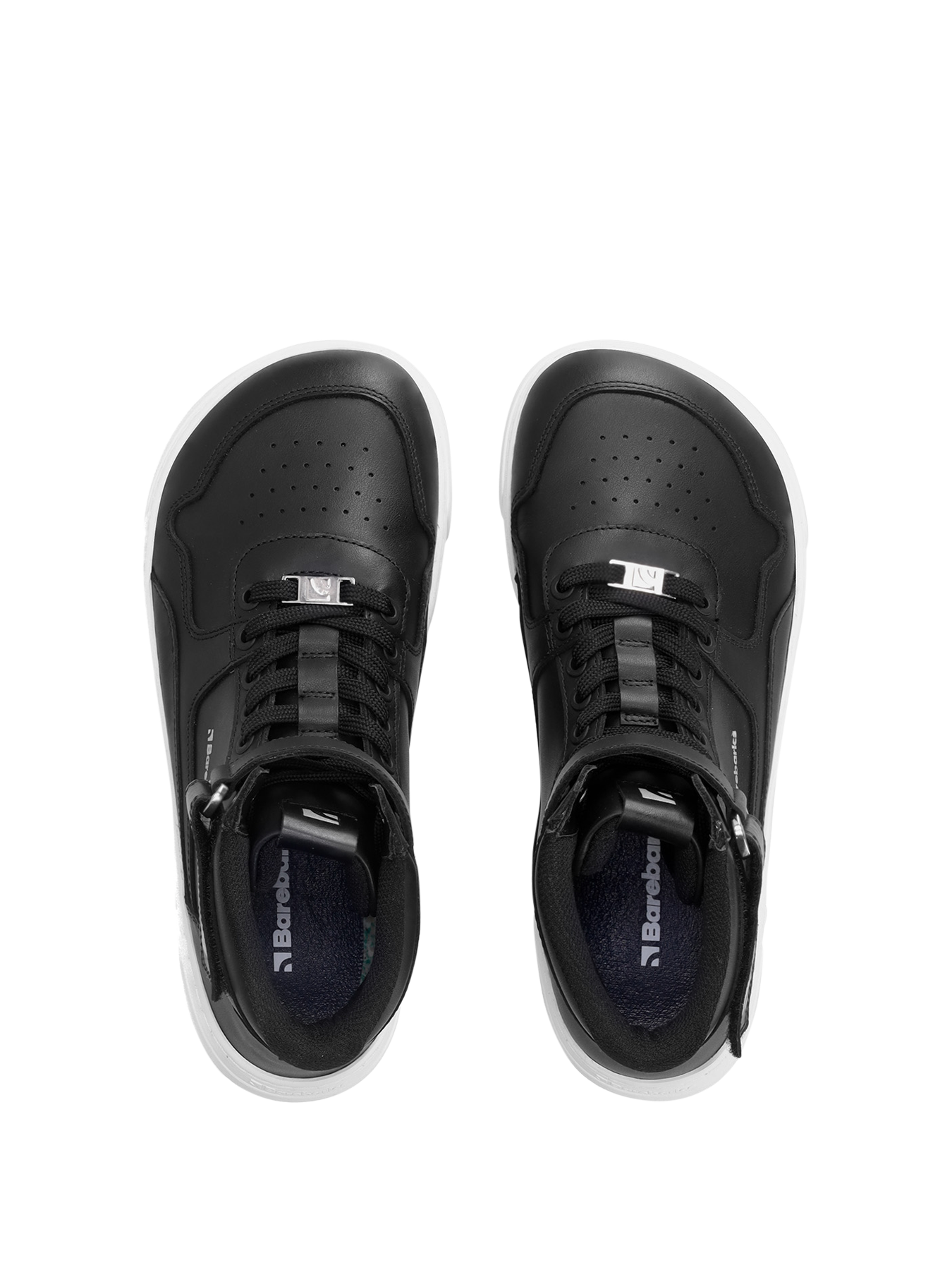 Barebarics - Zing High Top Leather  Black & White - Botines deportivos barefoot
