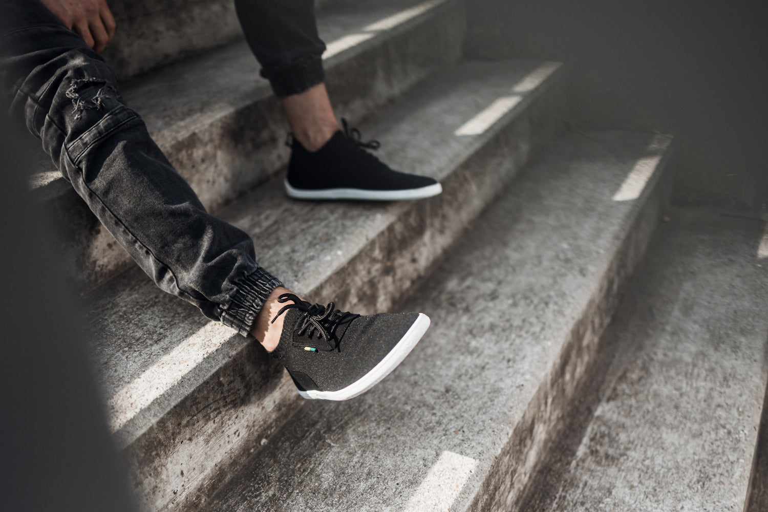 Barefoot zapatillas Be Lenka Stride - Black & White